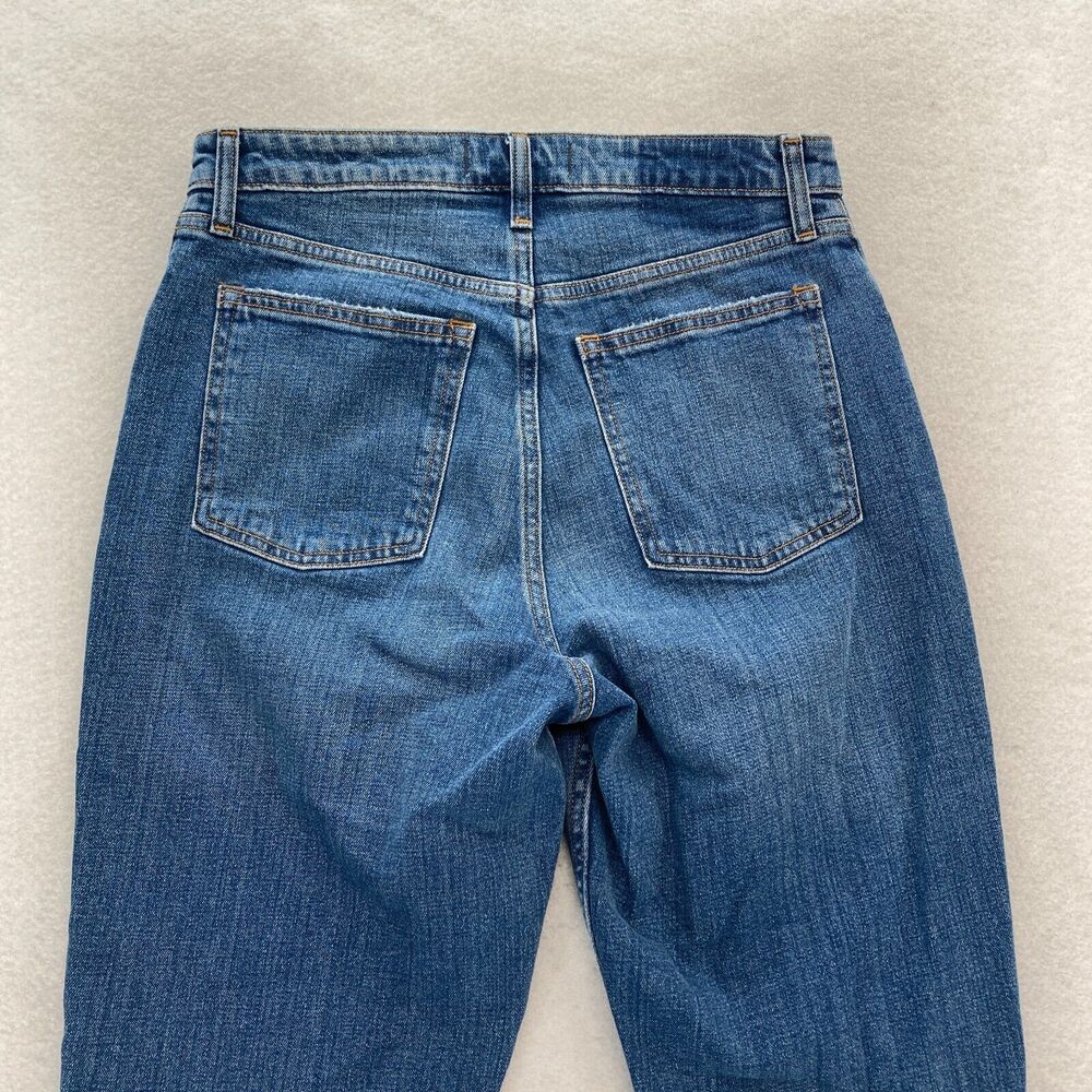 Abercrombie & Fitch Curve Love Mom Jeans Women's 28/6 High Rise Blue Distressed - Picture 11 of 13